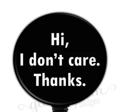 Carrete de insignia sarcástica, divertido carrete de insignia retráctil, insignia de identificación sarcástica GG5994 Foto 1 de 4