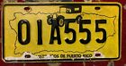 PUERTO RICO ANTIQUE HISTORIC CLASSIC AUTO CAR LICENSE PLATE WITH MAP OF ISLAND !