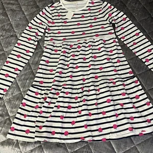 j crew crewcuts NWT Girls Size 14 Long Sleeve Lightweight Dress Apple Print  - Picture 1 of 8