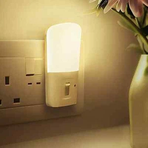 Night Light Plug in Wall, LOHAS Dimmable Night Lights Dusk to Dawn Warm White - Picture 1 of 7