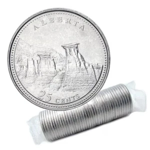 Canada 1992 (1867-) 25 Cents Province Alberta Quarter Coin Roll - Bild 1 von 1