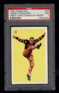 1961-62 Wheaties Great Moments #22 Lionel Conacher de Canadá, PSA 7 - Imagen 1 de 2
