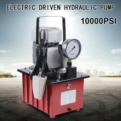 Electric Hydraulic Pump Double Acting Oil Pump 10000 psi 700 Bar 8L Manual Valve - Image 1 of 4