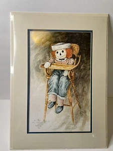 Gwen Flinn "Raggedy Andy In A Height Chair" Hand Signed In Pencil LITHOGRAPH NEW - Picture 1 of 5