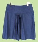 Woolrich Women's Thin Denim Look Pleated Midi Skirt (Us) 30 Or ~Medium*