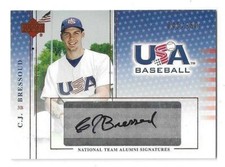 2005 UPPER DECK C.J. BRESSOUD NATIONAL TEAM ALUMNI AUTO #CJ 040/360 USA BASEBALL