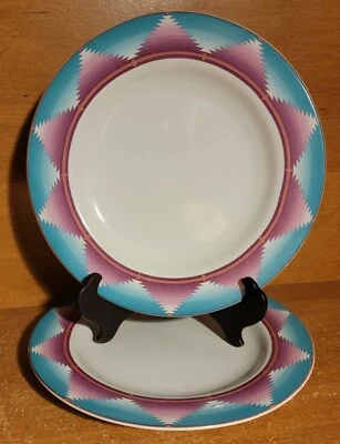 Juego de 2 platos de ensalada Furio MERIDA, 8 1/8", púrpura, aguamarina, excelente Foto 1 de 4