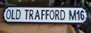 OLD TRAFFORD M16 retro style football sign. Great gift for UNITED fans. - Picture 1 of 1
