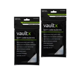 Vault X Soft Card Sleeves x2 200 Packs! 400 Sleeves In Total! Clear For Trading