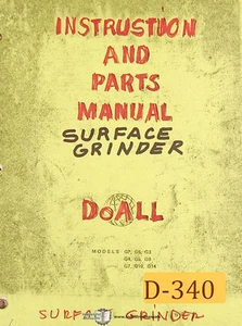 Doall GP, GS G3 G4 G5 G6 G7 G10 G14, Grinder Instructions and Parts Manual 1951 - Picture 1 of 3