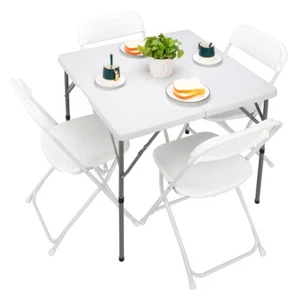 34" Quadratischer Klapptisch Höhenverstellbar Kartentisch für Indoor Outdoor Camping - Bild 1 von 13