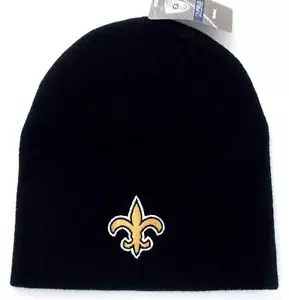 NFL Football New Orleans Saints Black Beanie Knit Hat Toque Fan Gift - Picture 1 of 1