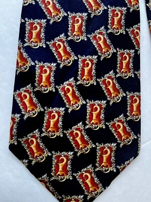 Corbata de seda estampada Fendi - Hecha en Italia ~ Muy rara ~ Foto 1 de 4