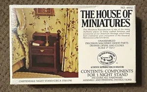 The House of Miniatures Chippendale Night Stand Kit New Sealed Vintage 1977 NOS - Picture 1 of 2