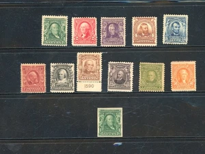 U.S. STAMP ~ SC. 300-310 & 314 LOT ~ MINT HINGED (307 HAS PLT. #) - Picture 1 of 1