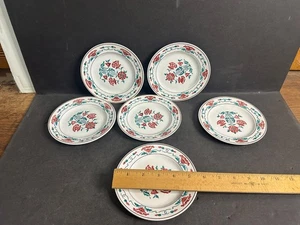 Seis platos pequeños, 5", Villeroy & Boch Dresden amapola roja, sin astillas ni grietas - Imagen 1 de 6