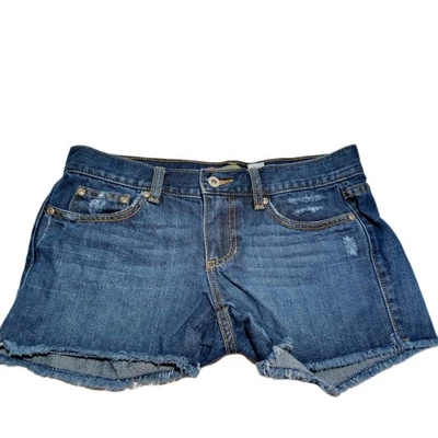 Gap Jean Short Distressed Cut-Off Denim Women's Size 2 Ultra Low Waist Shorts - Image 1 of 3