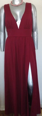 VESTIDO MAXI PARA SIEMPRE BONITO Talla 5XL MUSLO DIVIDIDO SIN MANGAS CUELLO EN V~ CREMALLERA Foto 1 de 4