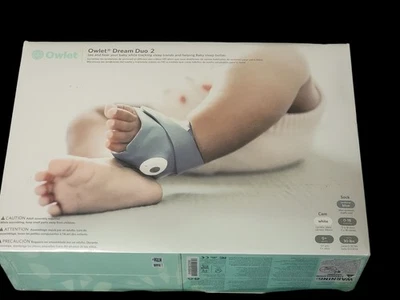 Monitor inteligente de bebé Owlet Dream Duo 2 Dream Sock HD monitor de video a la hora de acostarse azul Foto 1 de 4