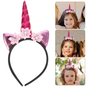 Unicorn Headband Girls Hairbands Child Children's Crown Headwear - Picture 1 of 12
