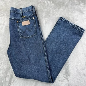 Pantalones de mezclilla Wrangler vintage años 90 lavado ácido calce ajustado para hombre talla 36x32-936NTF corte vaquero - Imagen 1 de 14