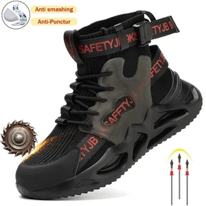 New Styles Men Safety Boots Steel Toe boots Anti-smash non-slip Work Sneakers - Picture 1 of 13
