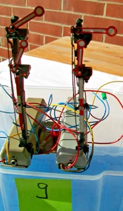 Märklin Spur H0 7041 - 2 x Flügel-Hauptsignale f. Metallgleise - gut erhalten #9 - Picture 1 of 3