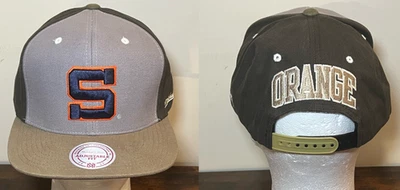 Sombrero Mitchell & Ness Syracuse naranja bordado delantero y trasero a presión Foto 1 de 4