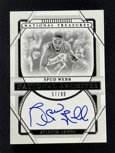 2020-21 Panini National Treasures Spud Webb National Archives Ink Auto Hawks /99 - Picture 1 of 2