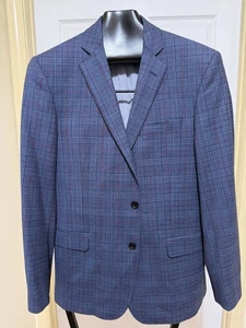 Brooks Brothers Men’s Gray/Blue Explorer Regent Fit Wool Blend Blazer 40R - Picture 1 of 11