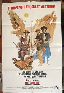 Lee Van Cleef Jim Brown TAKE A HARD RIDE One Sheet 27x41 Original Movie Poster - Bild 1 von 1
