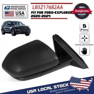 Mirror BSM For 2020-2024 Ford Explorer LB5Z17682AA Passenger Side Textured Black - Picture 1 of 14