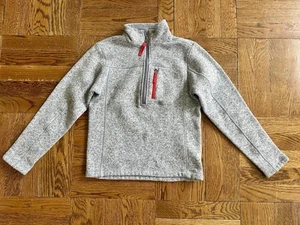 The North Face Boys Sweatshirt Gray Glacier 1/4 Zip Logo Size M (10/12) - Picture 1 of 6