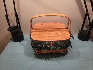 Longaberger kleiner Picknickkorb (1995) mit Erhöhung 12x12x6 - Bild 1 von 17