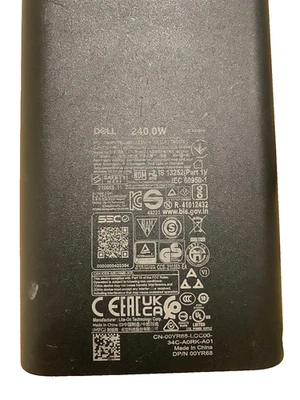 Dell 240 Watt Laptop AC Power Adapter - 19.5V 12.3 A - LA240PM180 With Cable - Image 1 of 3