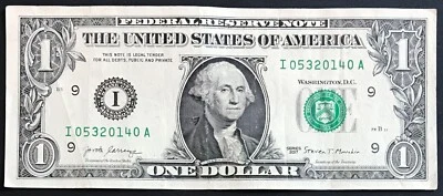 May 3, 2014 Birthday Note $1 One Dollar Bill I 05320140 A (_ 5 - 3 - 2014 _) - Image 1 of 2