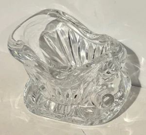 VTG 24% Lead Crystal 3.5" Sleigh Christmas Holiday Votive Candle Holder USA Made - Picture 1 of 2