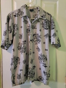 Mens dragon print button down Shirt Size M, (Sideout Brand) - Picture 1 of 12