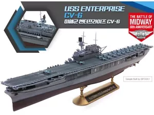 1/700 USS ENTERPRISE CV-6 AIRCRAFT CARRIER 80TH ANNIV. MIDWAY PLA MODEL 14409 - Picture 1 of 10