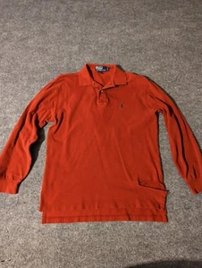 Polo by Ralph Lauren Red Long Sleeve polo shirt Mens Size Small (read descripti - Picture 1 of 8