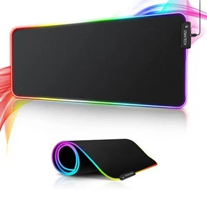 Tapis de Souris de Gaming RVB XL 800 x 300 mm Grand avec 14 Modes d'éclairage... - Photo 1/7