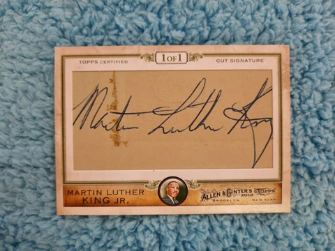 2010 TOPPS ALLEN & GINTER MARTIN LUTHER KING JR CUT SIGNATURE CARD 1/1 WOW Cover