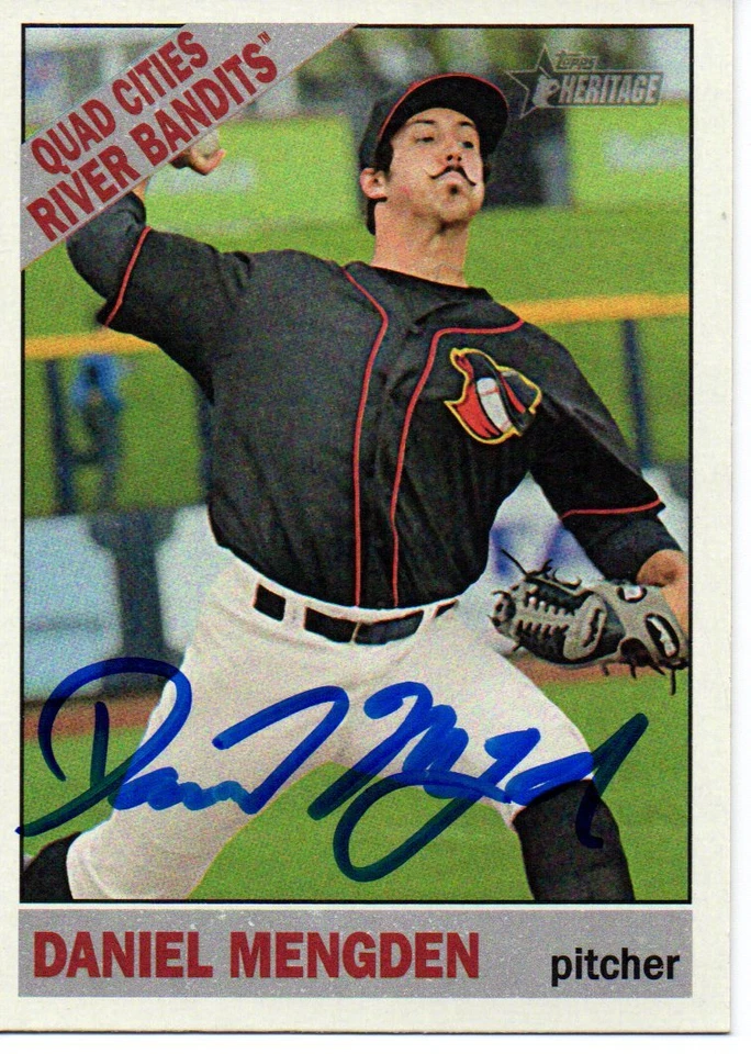 Daniel Mengden Quad Cities River Bandits 2015 Topps Heritage Signed Card - Image 1 of 1