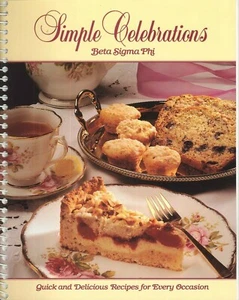Livre de cuisine Simple Celebrations Beta Sigma Phi 1999 1ère édition mérite gagnant recettes - Photo 1/9