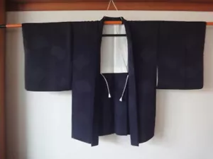 Abrigo japonés vintage negro Haori/Kuro Montsuki Haori - Imagen 1 de 7