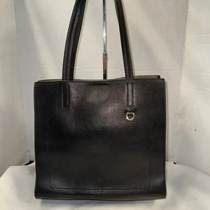 Banana Republic Black Leather Tote 12 X 11 X 5.5 - Picture 1 of 9