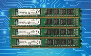 16GB (4x4GB) PC3-10600u DDR3-1333MHz 2Rx8 Non-ECC Kingston KVR13N9S8/4 - Picture 1 of 2