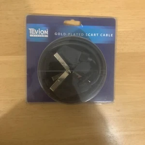 Gold Plated Scart Lead - 2M - Twin Pack, Tevion Accessories BNIB Sealed, TV Link - Picture 1 of 2