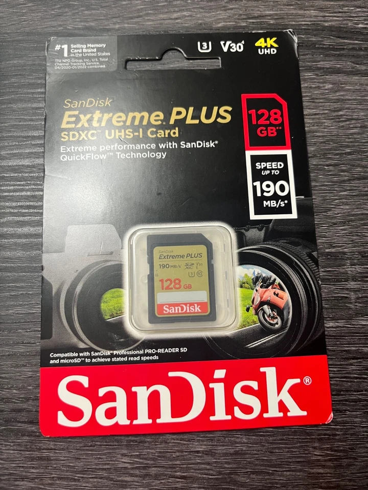 Tarjeta de memoria SanDisk - Extreme PLUS 128 GB SDXC UHS-I Foto 1 de 1