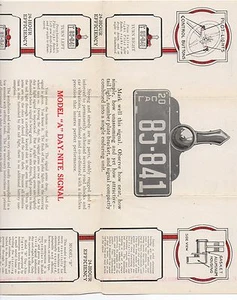 Raro folleto publicitario 1920 el día de la noche matrícula señal San Francisco - Imagen 1 de 1